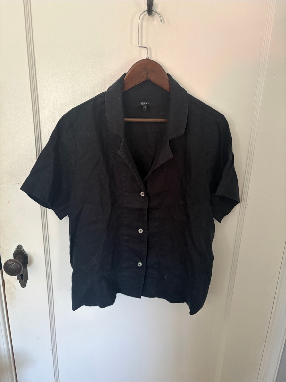 Quince | boxy linen button down